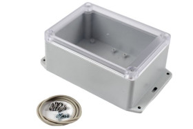 Obudowa ogólnego użytku Poliwęglan szerokość zew. 105 mm długość zew. 145 mm wys. zew. 60 mm Hammond IP65 Jasnoszary