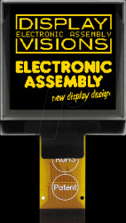 EA W128128-XALG Square graphic OLED, 1.5 inch, 34X37mm, 128x128 dot, yellow