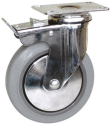 Koło samonastawne średnica kabla 100mm Płyta Guitel Hervieu 80kg wysokość całkowita 137mm