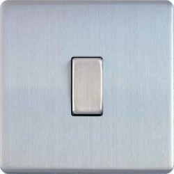 Varilight Włącznik Pojedynczy Metal steel stal szczotkowana klawiszowy o 3