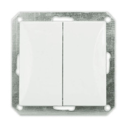 OPAL Wyłącznik łącznik podwójny do ramki biały WP-2/m Op BI