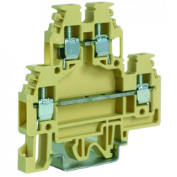 Złącze śrubowe 4mm2 piętrowe beżowe DAS.4