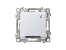 SZAFIR Wyłącznik zwierny "światło" z podświetleniem białym biały ŁP-5ZS/m/00 OSPEL