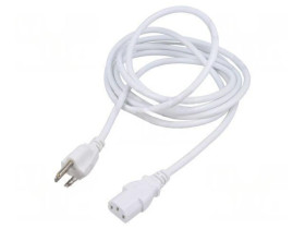 SN48-3/07/1WH Kabel: 3x0,75mm2, IEC C13 żeński,NEMA 5-15 (B) wtyk, 1m