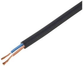 Przewód z gumowym płaszczem TRU COMPONENTS TC-11585900, 2 x 1.5 mm², Linka, Produkty w metrach bieżących, czarny
