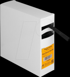 19984 Schrumpfschlauch Box, mit Innenkleber, 5 m x 9,5 mm schwarz