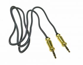 Przyłącze Jack 3.5 - Jack 3.5 - 0.9m - plecione szare