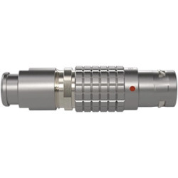 Plug, 2 pole, solder connection, push pull, straight, FGG.1B.302.CLAD52Z