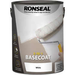 Ronseal 39400 3-in-1 Basecoat White 5 litre