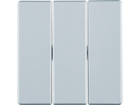 BERKER Q.1/Q.3/Q.7 Klawisz potrójny do wyłączników aluminium aksamit lakierowany 16656084 HAGER