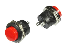Przełącznik przyciskany PBS-507BR 250V AC czerwony OFF-(ON)