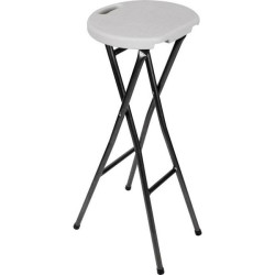 Perel FP145 bar stool Polyethylene Steel White Dining Chairs &amp; Stools