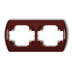 TREND Ramka pozioma podwójna brązowy 4RH-2