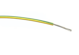 Przewód jednożyłowy linkowy, 0,5 mm², 16/0,2 mm, 20 AWG, PVC, 1 kV AC, Zielony/Żółty, dł. 100m, RS PRO