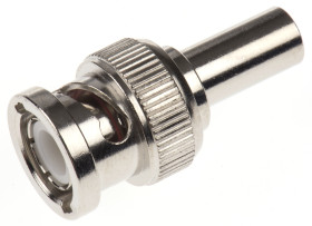 Złącze koncentryczne Montaż na kablu Męski 50Ω typ złącza Złącze BNC 0 to 6GHz Połączenie zagniatane typ kabla RG122,