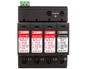 Ogranicznik przepięć Typ T1+T2 4P 12,5kA 1,2kV 335V VAL-MS-T1/T2 335/12.5/3+1-FM 2800183