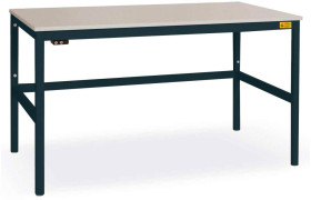 Manuflex LC1906.7016 ESD Stół roboczy ESD CANTOLAB standard z płytą z tworzywa sztucznego, szer. X gł. X wys. = 1200 x 8