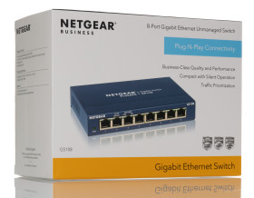 Nie Ethernet Switch 8-portowy , montaż: stacjonarny Gigabit 10/100/1000Mbit/s 8 0, Netgear Bez zarządzania