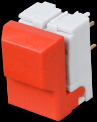 Push button, switching voltage: 24 V, red