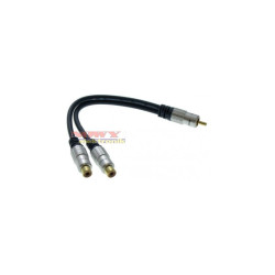 Przejście Wtyk RCA/2xGniazdo RCA Digital, adapter z przewodem