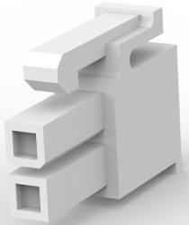 Socket header, 2 pole, pitch 4.2 mm, straight, white, 1586765-2