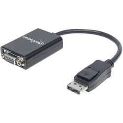 Manhattan 151962 Displayport To VGA Adapter Black 15cm Ul-Approved