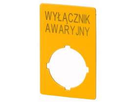 Szyld M22-XZK-PL99 do przycisków awaryjnych PL 167637 EATON