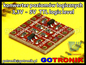 Konwerter poziomów stanów logicznych 3,3V 5V TTL