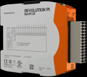 Input module for Revolution Pi, Inputs: 16, (W x H x D) 22.5 x 96 x 110.5 mm, PR100195