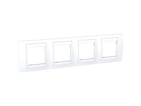 UNICA PLUS Ramka 4 poczwórna pozioma biel polarna MGU6.008.18 SCHNEIDER ELECTRIC