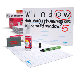 Show-me A4 6 Frame Phoneme Drywipe Boards - Classpack of 35 sets