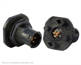 Złącze wielostykowe przemysłowe 3-pinowe, panelowe Wtyczka Souriau Sunbank by Eaton