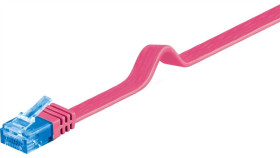 Cat 6A Płaska Kabel Połączeniowy,U/Utp, Purpurowy - Długość Kabla 0.5 M