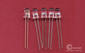 DIODA NADAWCZA IR (PODCZERWIEŃ) 5mm 1,2V 100mA 150mW 940nm 503IRC2V-5AD (5 SZTUK)