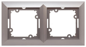 Premium Ramka podwójna kolor srebrny Ra-2 Pr SR