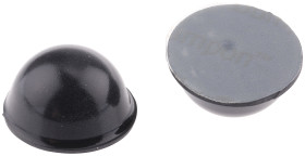 Stopki samoprzylepne grubość: 9.6mm Czarny średnica: 19mm Półkolisty 3M