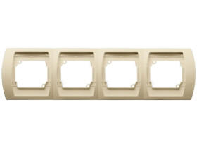 GAZELA Ramka 4 poczwórna pozioma beżowy R-4JH/01 OSPEL