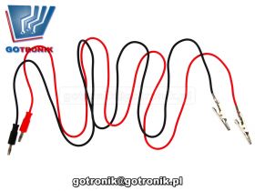 Przewody banan - krokodyl 100cm