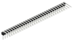 Pin header, 30 pole, pitch 2.54 mm, angled, black, SL310130Z