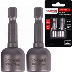 Kluczyk magnetyczny do wkrętaków uchwyt bit 13mm nasadka zestaw 2 SCHMITH