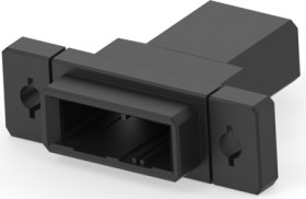 Plug housing, 3 pole, pitch 3.81 mm, straight, black, 1-178802-3