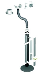 Słup instalacyjny - dwustronny - naturalny - 2450 mm Optiline 45 ISM20116