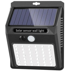 Naświetlacz Solarny LED 3W 5500-6000K Zimna IP65 Czarny Czujnik Zmierzchu