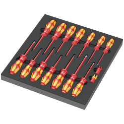 Wera 05150102001 9711 Foam Insert VDE Screwdriver Set 1 16 pieces