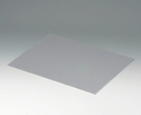 Front plate, aluminum, (W x H x D) 262 x 2 x 209 mm, gray, B4130116