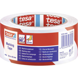 tesa 60760-00088-15 Floor marker Tape red/white 33m x 50mm 1 pc