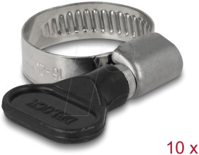 19450 Hose clips with wing nut, 16 - 25 mm, 10 pieces