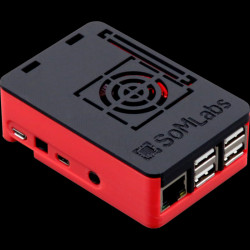 Obudowa plastikowa dla TitanSBC-8Mmini, FDM, PLA, czerwono-czarna – SoMLabs