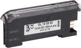 OL100343, wzmacniacz światłowodowy, 30x70x10mm, 12-24V DC, 1x PNP NC/NO, złącze wtykowe 3pin, IP40