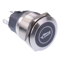 Forward Boat' Red LED Momentary 22mm Vandal Push Button Switch SPDT 12V